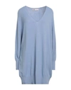 Lola Sandro Ferrone Woman Sweater Light Blue Size L Viscose, Polyester, Polyamide