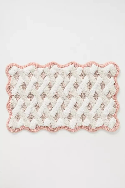 Anthropologie Tufted Delilah Bath Mat In Pink