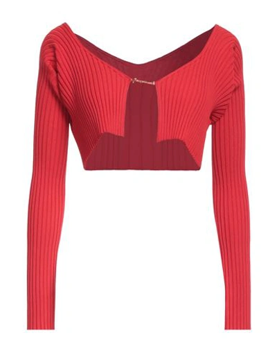 Jacquemus Woman Sweater Red Size 6 Viscose, Polyamide, Elastane, Polyester