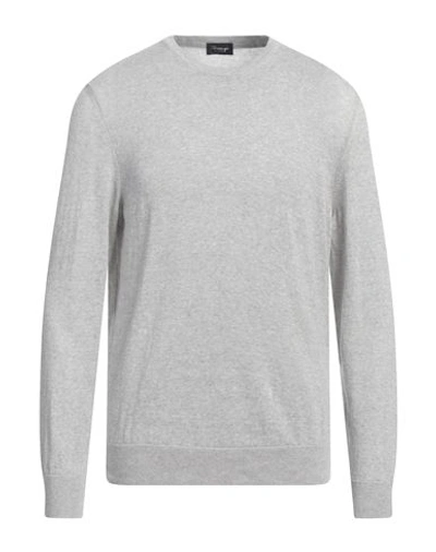 Drumohr Man Sweater Light Grey Size 42 Linen, Polyamide