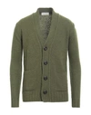 Filippo De Laurentiis Man Cardigan Green Size 42 Merino Wool, Cashmere, Polyamide