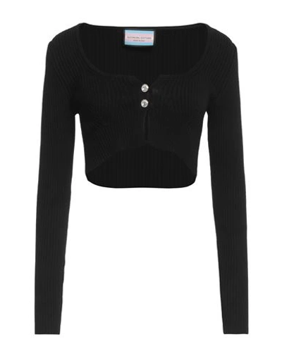 Eleonora Gottardi Woman Cardigan Black Size S Viscose, Polyester In Black