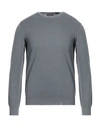 Rossopuro Man Sweater Grey Size 3 Cotton
