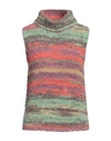 Attic And Barn Woman Turtleneck Orange Size L Acrylic, Alpaca Wool, Wool, Polyamide In Orange