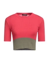 Costume National Woman Sweater Tomato Red Size S Viscose, Polyester In Tomato Red