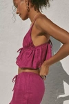 L*space Sundown Linen Tankini Top In Purple