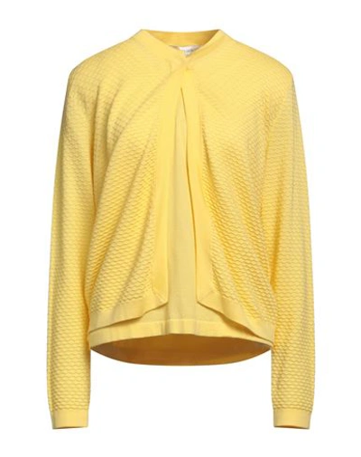 Barbara Lohmann Woman Sweater Yellow Size 16 Cotton