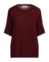 LAMBERTO LOSANI LAMBERTO LOSANI WOMAN SWEATER BURGUNDY SIZE ONESIZE SILK, CASHMERE