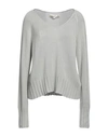 LAMBERTO LOSANI LAMBERTO LOSANI WOMAN SWEATER LIGHT GREY SIZE 8 SILK, CASHMERE