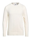 Pt Torino Man Sweater Ivory Size 44 Cotton, Polyamide In White