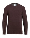 Pt Torino Man Sweater Dark Brown Size 38 Cotton, Polyamide