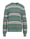 Nick Fouquet Man Sweater Green Size Xl Linen, Cotton In Green