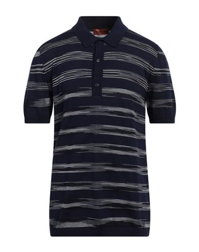 Missoni Man Sweater Midnight Blue Size 34 Cotton, Viscose