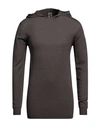 Rick Owens Man Sweater Lead Size L Virgin Wool In Grey