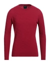 Giorgio Armani Man Sweater Garnet Size 44 Virgin Wool, Polyester In Red