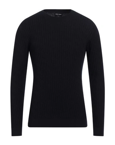 Giorgio Armani Man Sweater Midnight Blue Size 44 Virgin Wool, Polyester