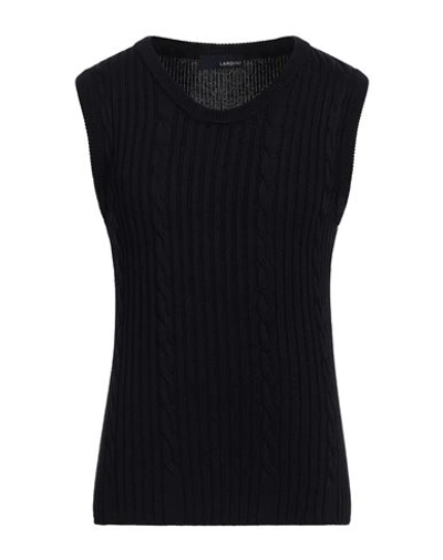 Lardini Man Sweater Midnight Blue Size 40 Cotton, Viscose