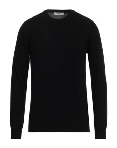 Alpha Studio Man Sweater Black Size 42 Wool, Cashmere
