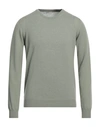 Alpha Studio Man Sweater Sage Green Size 42 Wool, Cashmere In Sage Green