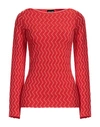 Giorgio Armani Woman Sweater Red Size 12 Viscose, Polyester