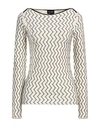 Giorgio Armani Woman Sweater Off White Size 2 Viscose, Polyester In Off White