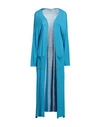 Akep Woman Cardigan Turquoise Size S Viscose, Polyester In Blue