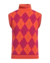 Versace Man Turtleneck Orange Size 42 Wool, Mohair Wool, Metallic Polyester, Polyester