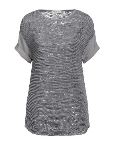 Le Tricot Perugia Blouses In Grey
