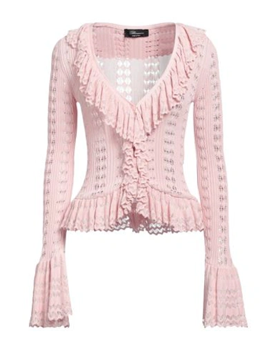Blumarine Woman Cardigan Light Pink Size 4 Viscose, Cotton