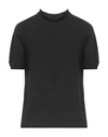Twinset Woman Turtleneck Black Size Xl Viscose, Polyester In Black