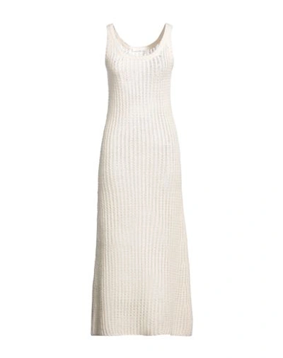 Chloé Woman Maxi Dress Ivory Size M Wool, Silk, Cashmere In White