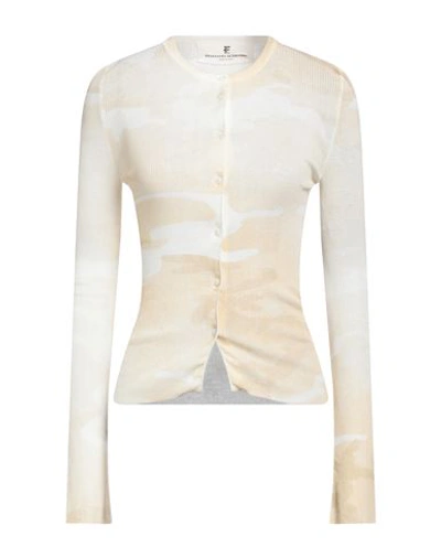 Ermanno Scervino Woman Cardigan Ivory Size 6 Cotton, Polyamide In White