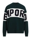 Emporio Armani Man Sweater Deep Jade Size L Virgin Wool, Cashmere In Green