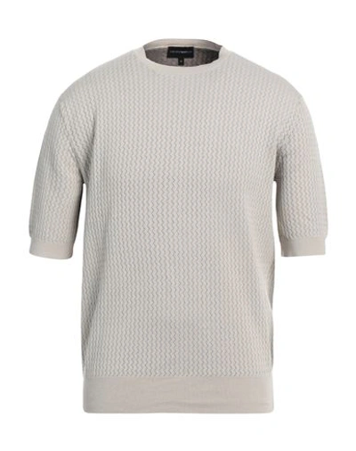 Emporio Armani Man Sweater Beige Size L Cotton, Modal
