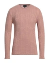 Emporio Armani Man Sweater Blush Size L Cotton In Pink