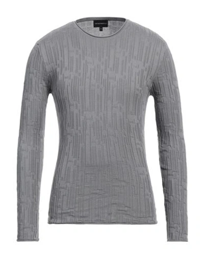 Emporio Armani Man Sweater Grey Size M Cotton