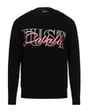 Just Cavalli Man Sweater Black Size M Cotton In Black