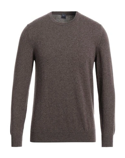 Fedeli Man Sweater Light Brown Size 50 Cashmere In Beige