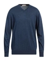 Cashmere Company Man Sweater Blue Size 46 Wool, Cashmere, Silk, Nylon