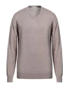 CASHMERE COMPANY CASHMERE COMPANY MAN SWEATER DOVE GREY SIZE 46 WOOL, CASHMERE, SILK, NYLON