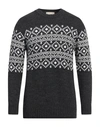 Cashmere Company Man Sweater Steel Grey Size 44 Wool, Alpaca Wool