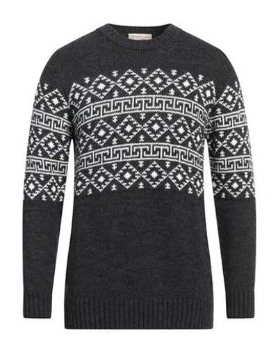 Cashmere Company Man Sweater Steel Grey Size 42 Wool, Alpaca Wool