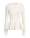 Alexander Mcqueen Woman Sweater Ivory Size M Wool, Cashmere, Polyamide In White