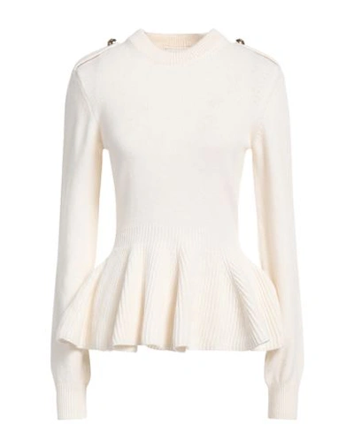 Alexander Mcqueen Woman Sweater Ivory Size S Wool, Cashmere, Polyamide In White