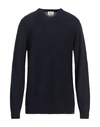 Brooksfield Man Sweater Midnight Blue Size 46 Polyamide, Viscose, Wool, Cashmere In Blue