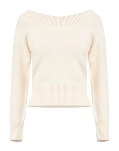 Alexander Mcqueen Woman Sweater Ivory Size M Wool, Cashmere In White