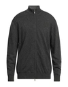 Cashmere Company Man Cardigan Lead Size 48 Wool, Cashmere In Grey