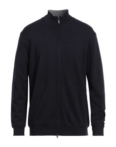 Cashmere Company Man Cardigan Midnight Blue Size 36 Wool, Cashmere In Blue