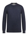 Altea Man Sweater Blue Size L Virgin Wool In Blue