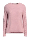 Cashmere Company Woman Sweater Pink Size 12 Wool, Alpaca Wool In Pink